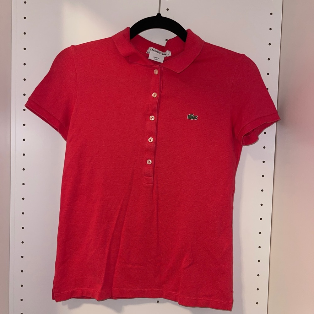 Hot pink polo shirt